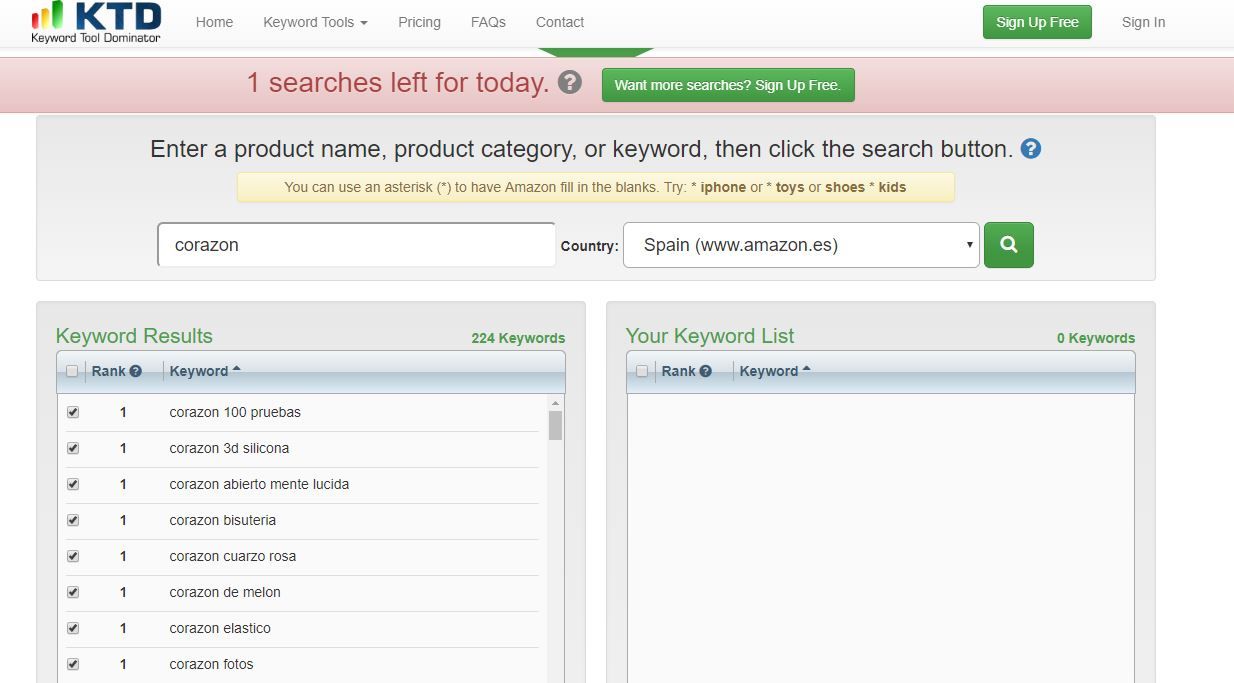 amazon fba keyword tool product research seller free herramienta seo amazon